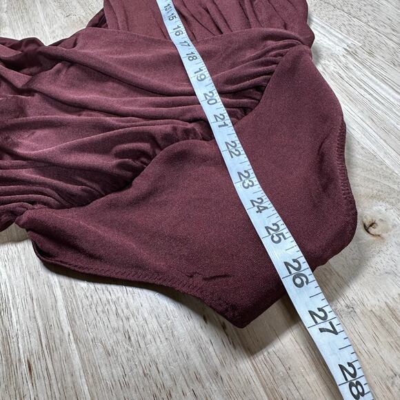 Free People Night Owl Bodysuit in Nutmeg Women's Size Medium New With Tags - Picture 12 of 12